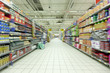 Empty supermarket aisle