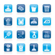 Household objects and tools icons - vector icon set Household objects and tools icons - vector icon set