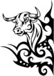 Vektor: Bull in tribal style - vector image. Bull in tribal style - vector image.