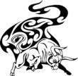 Vektor: Tribal Bull - vector illustration, vinyl-ready. Tribal Bull - vector illustration, vinyl-ready.