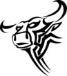 Bull In Tribal Style - Vector ...