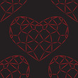 Seamless pattern. Reds hearts