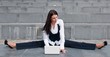 Flexible business - woman with laptop