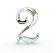 3d number isolated.