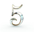 3d number isolated.