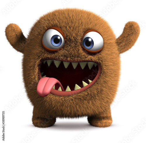 Illustration: happy cartoon monster happy cartoon monster