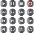 Multimedia control icon/button set