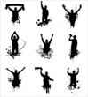Set of silhouettes for sports championships