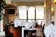 Stylish interior of a luxury restaurant