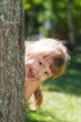 little girl playing in the park