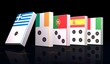 European crisis 3d domino