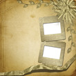Grunge frame in scrapbooking style with bunch of rose Grunge frame in scrapbooking style with bunch of rose
