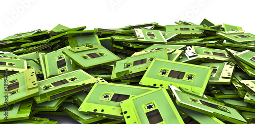 Photo: Cassette pile Cassette pile