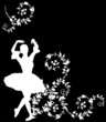 ballet dancer in white plant curls ballet dancer in white plant curls