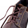 shoelaces closeup on white background