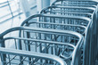 Row of luggage carts