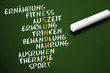 Tafel mit Gesundheit