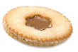 Chocolate pastry, italian homemade on the white Chocolate pastry, italian homemade on the white