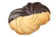 Chocolate pastry, italian homemade on the white Chocolate pastry, italian homemade on the white