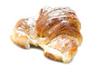 Fresh and tasty croissant on the white Fresh and tasty croissant on the white