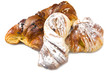 Fresh and tasty croissant on the white Fresh and tasty croissant on the white