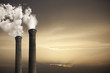 Photo: Global Warming theme with chimneys and gas Global Warming theme with chimneys and gas