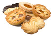 Mix of pastry, italian homemade on the white Mix of pastry, italian homemade on the white