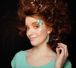 woman with creative make up woman with creative make up