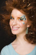 woman with creative make up woman with creative make up