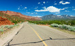 Empty Highway Through the American Southwest