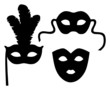 Vektor: Venetian carnival masks Venetian carnival masks