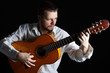 Man playing the guitar