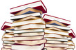 libros aislados en fondo blanco