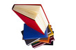 libros aislados en fondo blanco