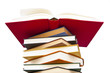 libros aislados en fondo blanco