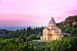 San Biagio cathedral at sunset, Montepulciano, Italy San Biagio cathedral at sunset, Montepulciano, Italy