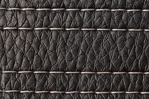 Photo: Closeup on a leather texture Closeup on a leather texture