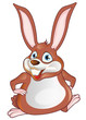 Rabbit Cartoon/Mascot Hands on waist