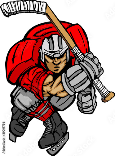 Vector: Hockey Player Skating Vector Cartoon Hockey Player Skating Vector Cartoon