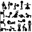 Man People Gym Fitness Ball Training Exercise Workout