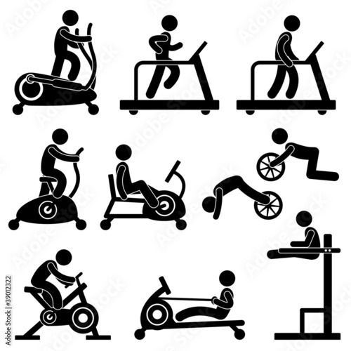 Vector: Athletic Gym Gymnasium Fitness Exercise Training Workout Athletic Gym Gymnasium Fitness Exercise Training Workout