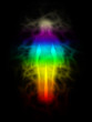 Rainbow silhouette with aura - woman