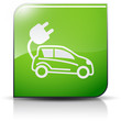 Symbole glossy vectoriel véhicule électrique