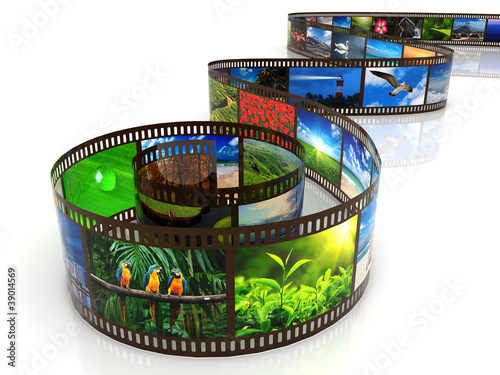 Illustration: Photo film with reflection Photo film with reflection