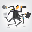 Businessman orchestra