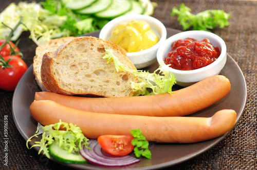 Foto: Baguette, Würstchen Baguette, Würstchen