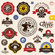 Coffee badges and labels. Bakery and coffee shop sign