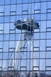 Bratislava - SNP bridge mirror on the modern facade