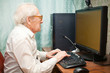 Old Man Typing