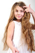 child with long hair
